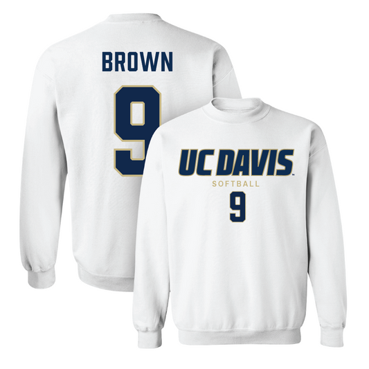 UC Davis Softball White Classic Crew - Kenedi Brown