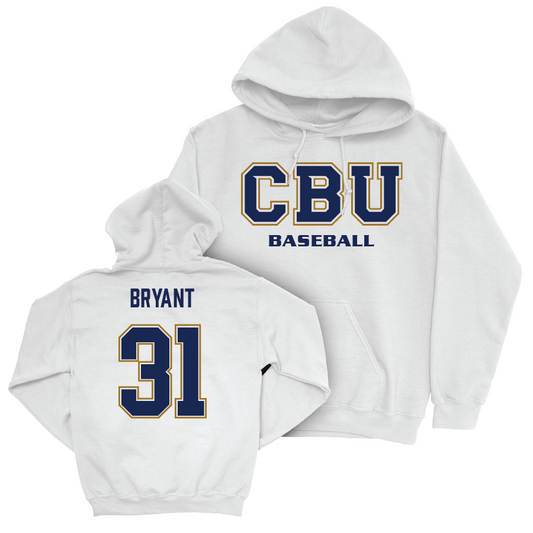 CBU Baseball White Classic Hoodie  - Josiah Bryant