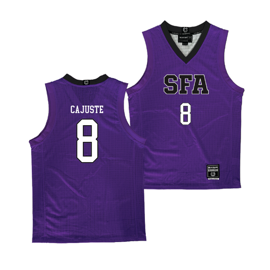 SFA Men's Basketball Purple Jersey - AJ Cajuste | #8