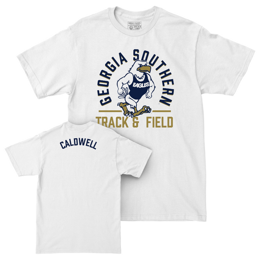 Georgia Southern Women's Track & Field White Classic Comfort Colors Tee  - Makayla Caldwell