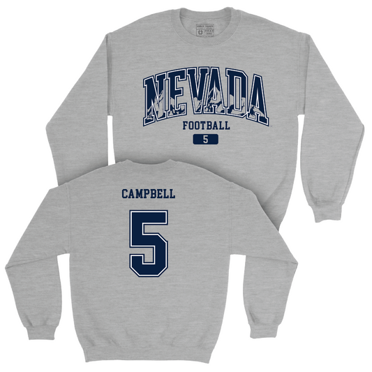 Nevada Football Sport Grey Arch Crew  - Dalevon Campbell