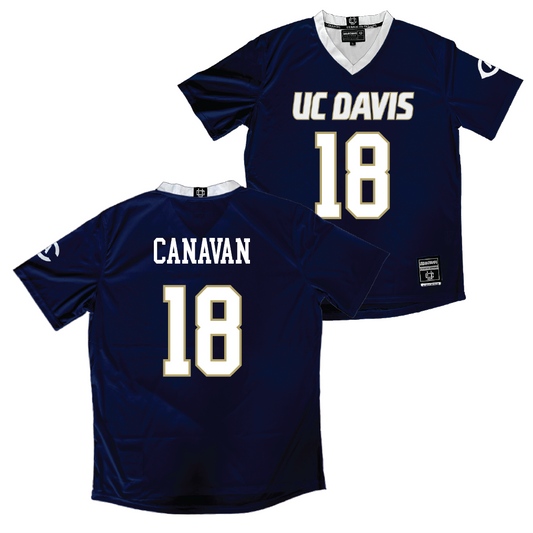 UC Davis Women's Navy Soccer Jersey - Sarah Canavan | #18