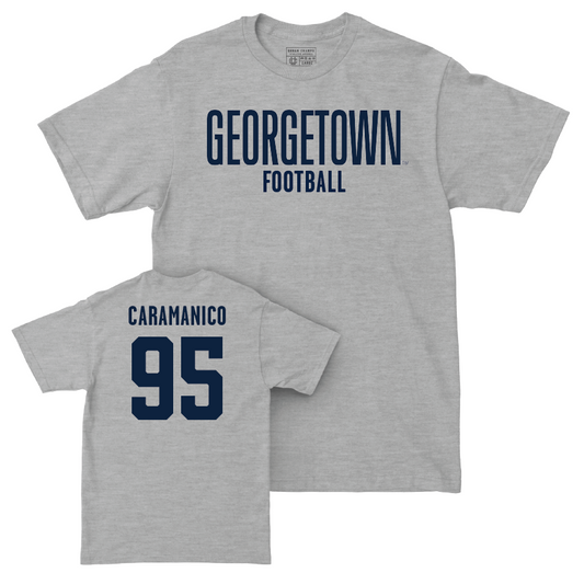 Georgetown Football Sport Grey Wordmark Tee - John Caramanico