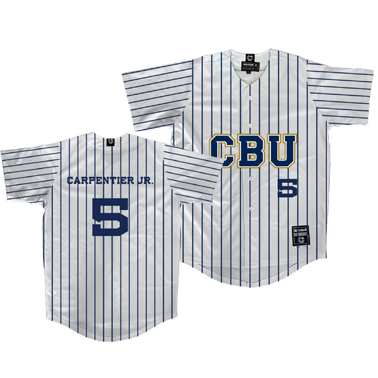 CBU Baseball White Jersey   - Michael Carpentier Jr.