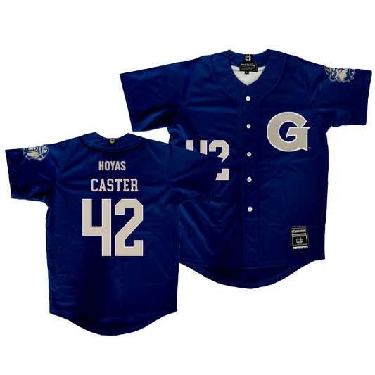 Georgetown Baseball Navy Jersey  - Kavi Caster