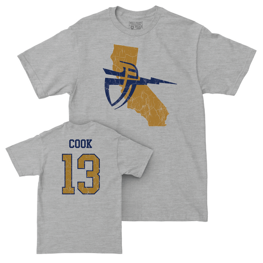 Men's Basketball Sport Grey State Tee - Brady Cook Youth Small