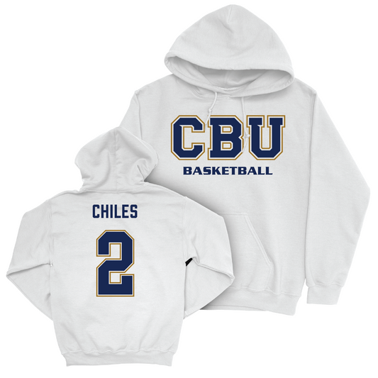 Men's Basketball White Classic Hoodie - Chris Chiles Youth Small