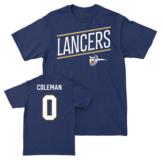 Men's Basketball Navy Slant Tee - Kendal Coleman Youth Small