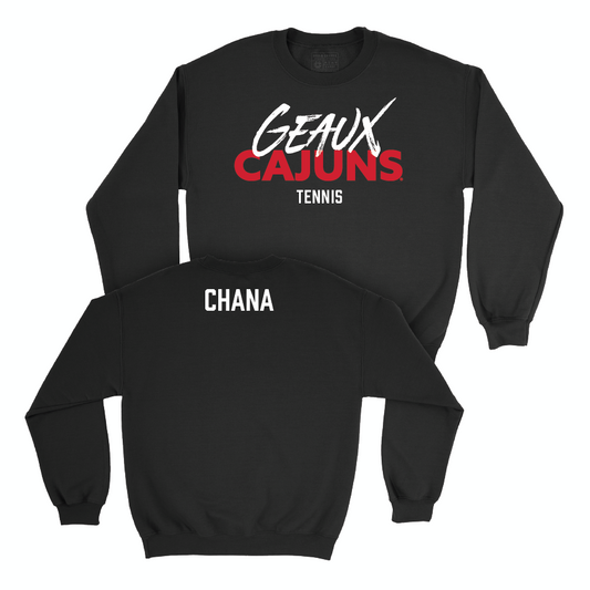 Louisiana Men's Tennis Black Geaux Crew  - Sahib Chana