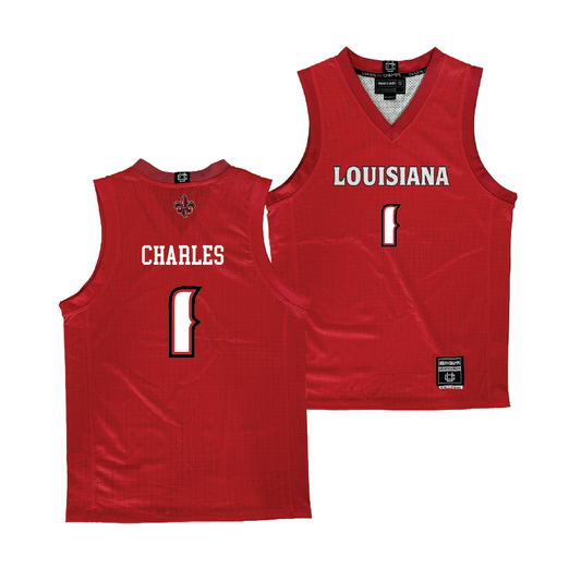 Louisiana Men's Basketball Red Jersey - Joe Charles | #1