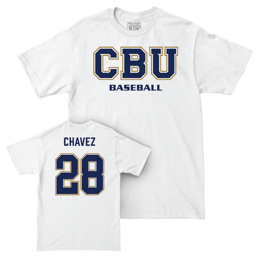 CBU Baseball White Comfort Colors Classic Tee   - Matt Chavez