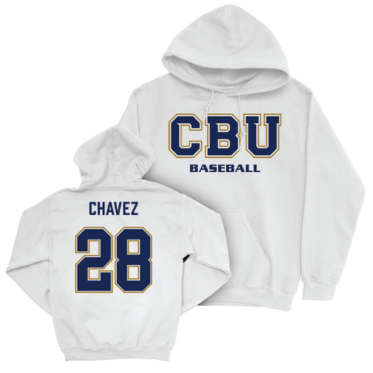 CBU Baseball White Classic Hoodie   - Matt Chavez