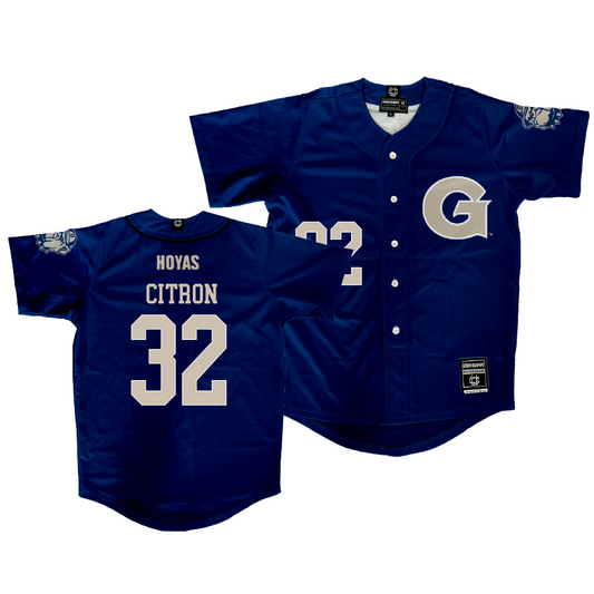 Georgetown Baseball Navy Jersey   - Andrew Citron