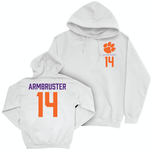 Clemson Women's Volleyball White Logo Hoodie - Audrey Armbruster Small