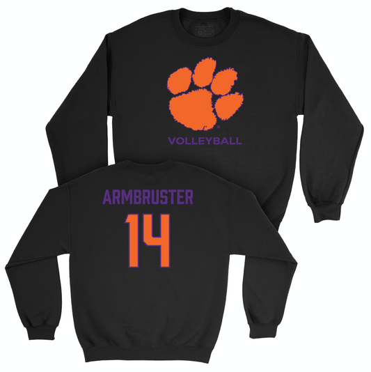 Clemson Women's Volleyball Black Club Crew - Audrey Armbruster Small