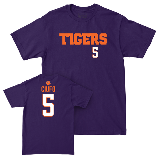 Clemson Baseball Purple Tigers Tee - Andrew Ciufo Small