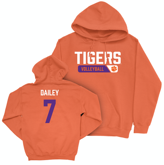 Clemson Women's Volleyball Orange Staple Hoodie - Azyah Dailey Small