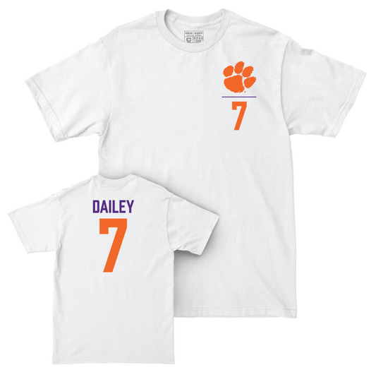 Clemson Women's Volleyball White Logo Comfort Colors Tee - Azyah Dailey Small