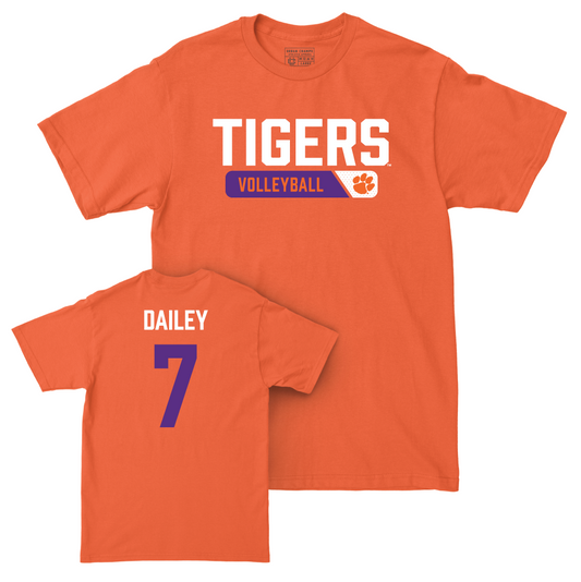Clemson Women's Volleyball Orange Staple Tee - Azyah Dailey Small