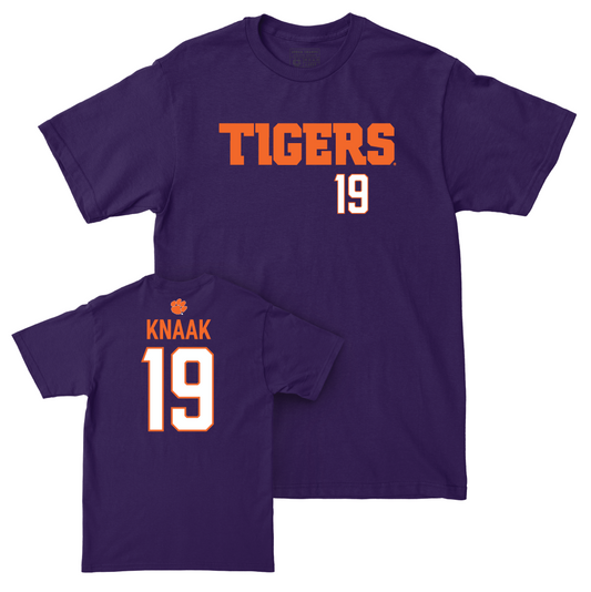 Clemson Baseball Purple Tigers Tee - Aidan Knaak Small