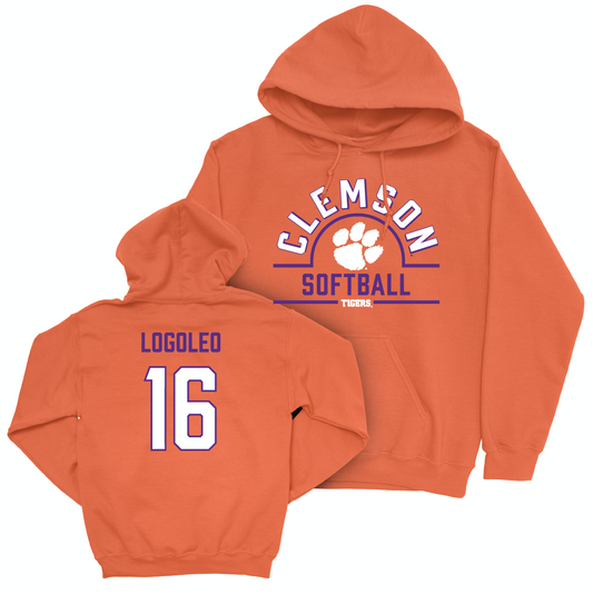 Clemson Softball Orange Arch Hoodie - Alia Logoleo Small