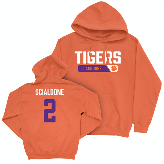 Clemson Women's Lacrosse Orange Staple Hoodie - Alex Scialdone Small