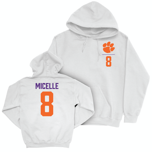 Clemson Women's Volleyball White Logo Hoodie - Becca Micelle Small