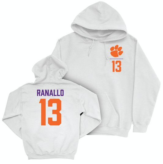 Clemson Women's Basketball White Logo Hoodie - Bella Ranallo Small