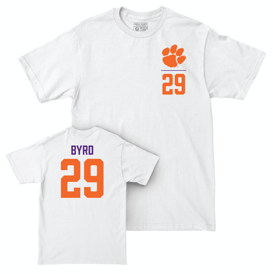 Clemson Football White Logo Comfort Colors Tee - Chase Byrd Small
