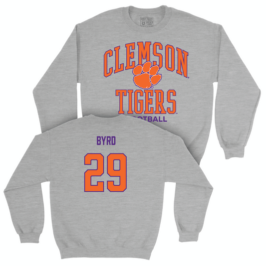Clemson Football Sport Grey Classic Crew - Chase Byrd Small