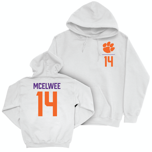 Clemson Women's Lacrosse White Logo Hoodie - Caitlin McElwee Small