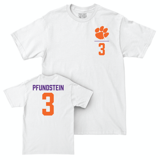 Clemson Women's Lacrosse White Logo Comfort Colors Tee - Camryn Pfundstein Small