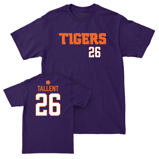 Clemson Baseball Purple Tigers Tee - Casey Tallent Small
