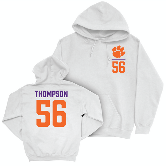 Clemson Football White Logo Hoodie - Champ Thompson Small