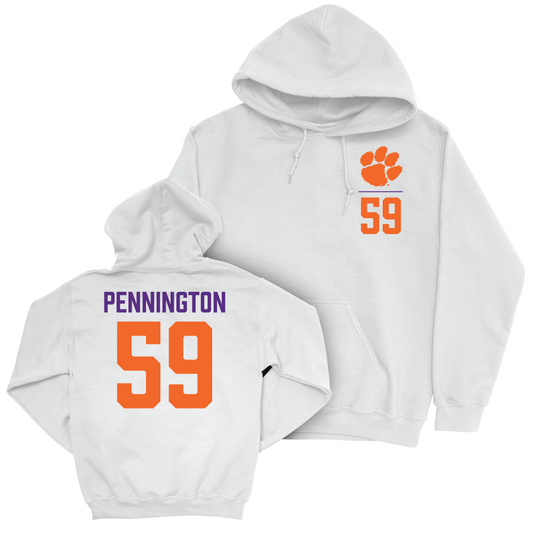 Clemson Football White Logo Hoodie - Dietrick Pennington Small