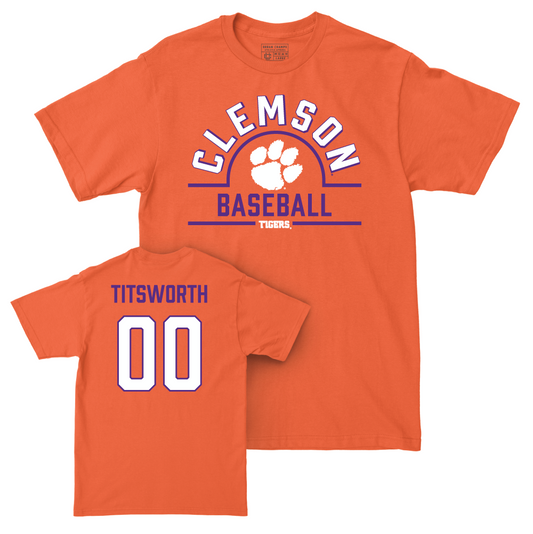 Clemson Baseball Orange Arch Tee - Drew Titsworth Small