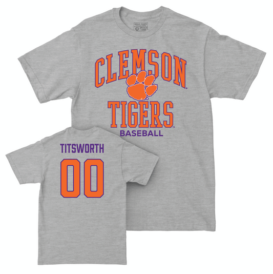 Clemson Baseball Sport Grey Classic Tee - Drew Titsworth Small