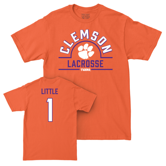 Clemson Women's Lacrosse Orange Arch Tee - Ella Little Small