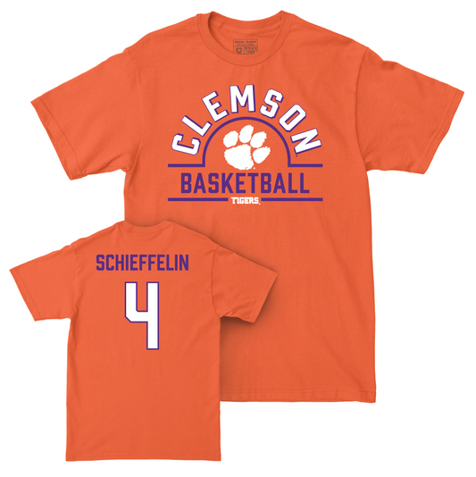 Clemson Men's Basketball Orange Arch Tee - Ian Schieffelin Small