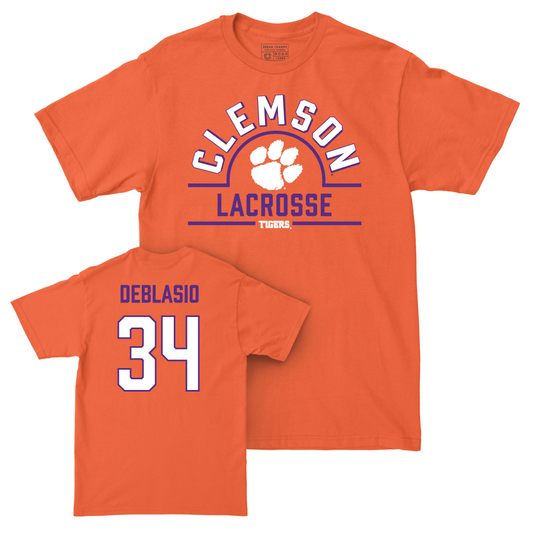 Clemson Women's Lacrosse Orange Arch Tee - Jordan DeBlasio Small