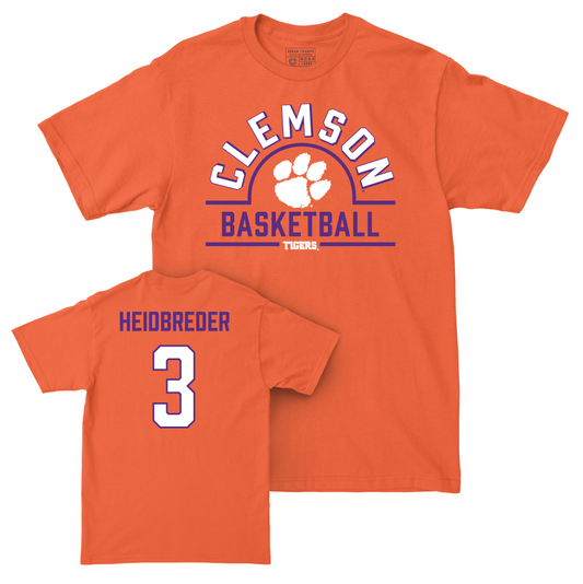 Clemson Men's Basketball Orange Arch Tee - Jake Heidbreder Small