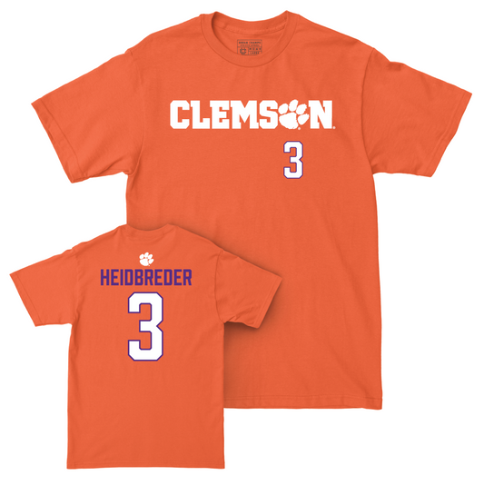 Clemson Men's Basketball Orange Sideline Tee - Jake Heidbreder Small
