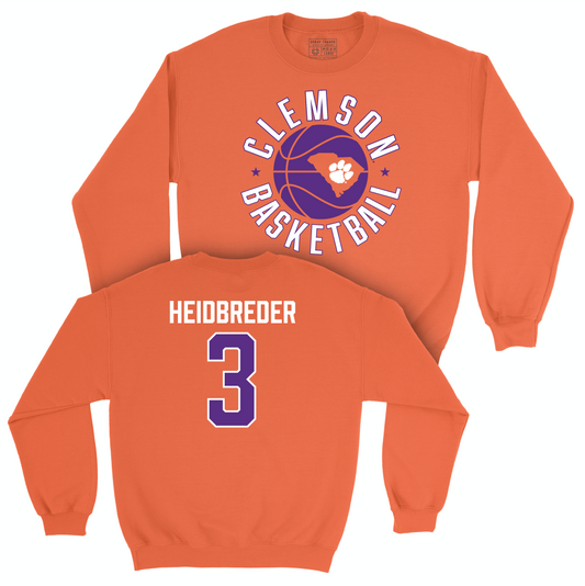 Clemson Men's Basketball Orange Hardwood Crew - Jake Heidbreder Small