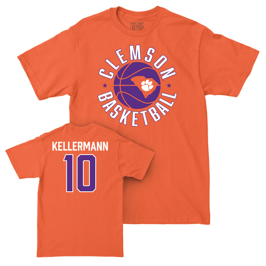 Clemson Women's Basketball Orange Hardwood Tee - Kylee Kellermann Small