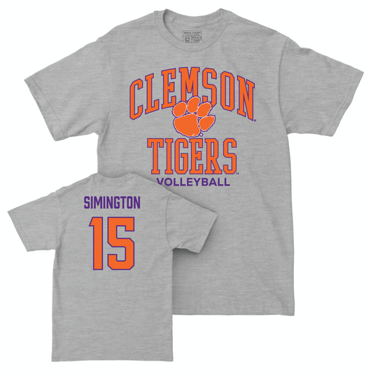 Clemson Women's Volleyball Sport Grey Classic Tee - Kate Simington Small