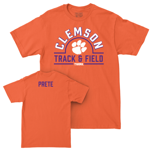 Clemson Men's Track & Field Orange Arch Tee - Matt Prete Small