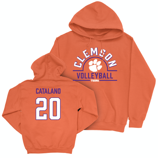 Clemson Women's Volleyball Orange Arch Hoodie - Sophie Catalano Small