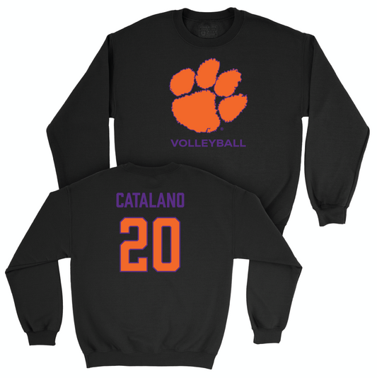 Clemson Women's Volleyball Black Club Crew - Sophie Catalano Small
