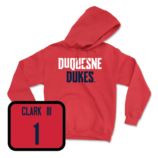 Duquesne Men's Basketball Red Dukes Hoodie - Jimmy Clark III