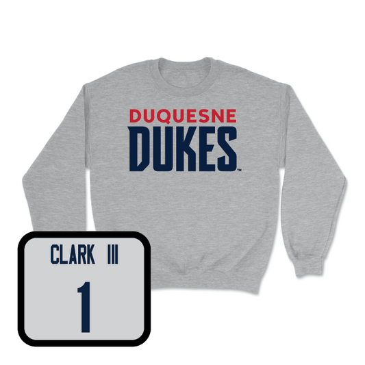 Duquesne Men's Basketball Sport Grey Lock Crew - Jimmy Clark III